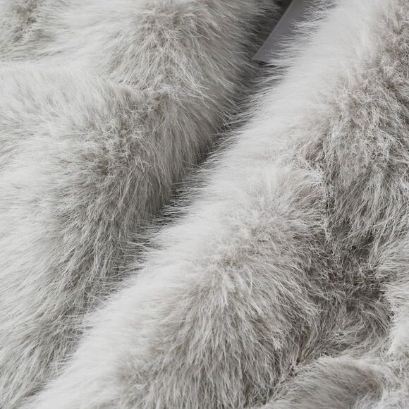 Mango Wool Blend Grey Coat Detachable Collar New - Picture 4 of 4